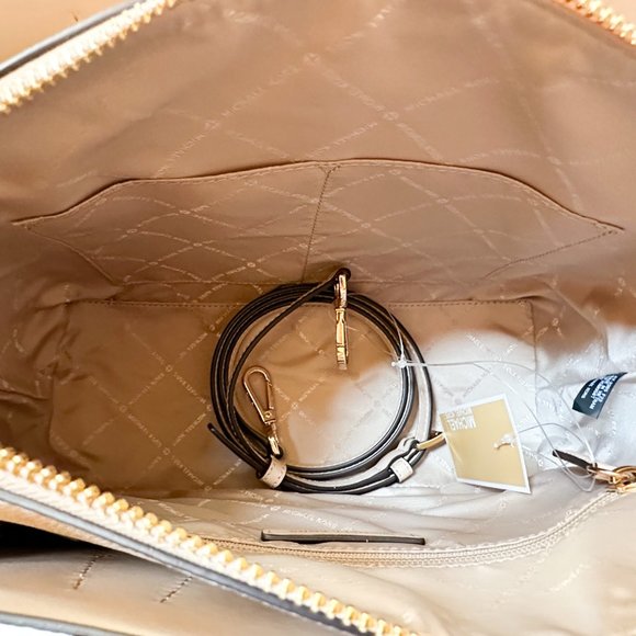 Michael Kors Mercer Medium Satchel Shoulder Leather Bag Luggage Multi - Picture 11 of 11